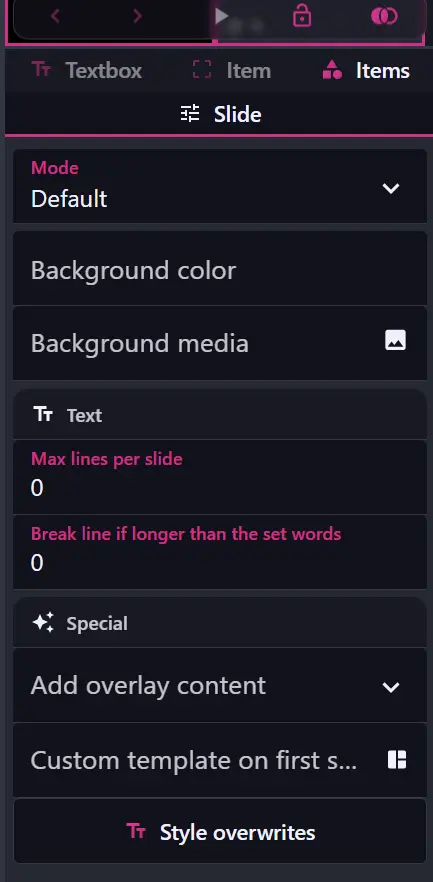Screenshot style overwrite